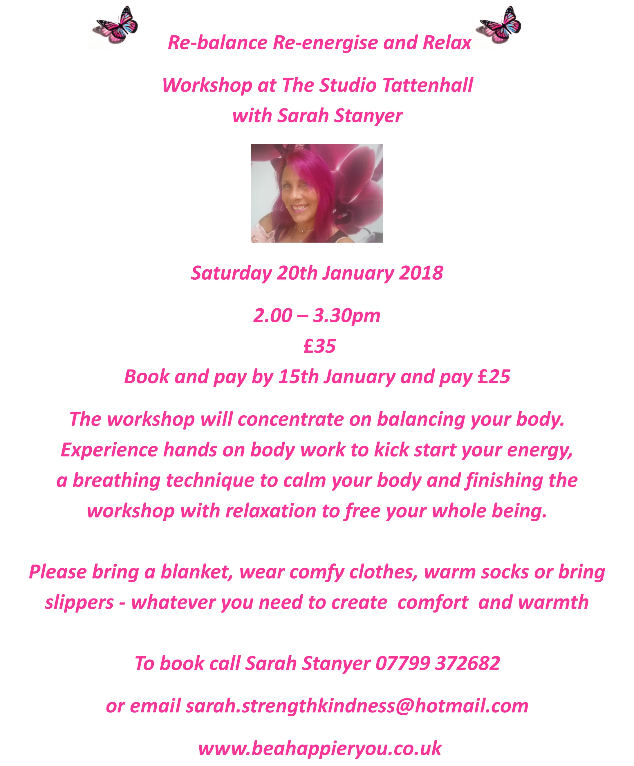 re balance workshop 20th jan