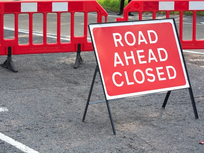 road sign red warning
