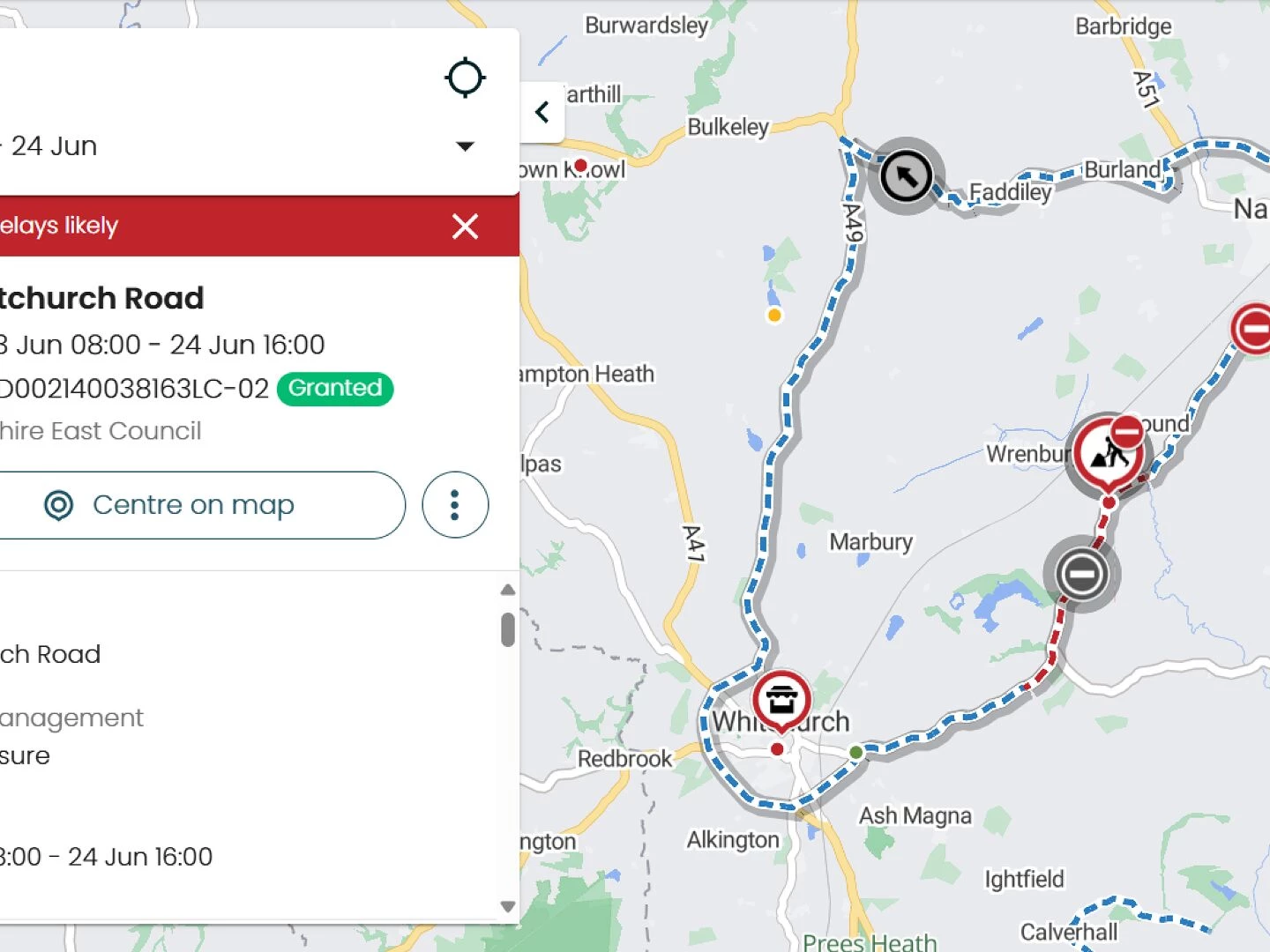 road works june 2025