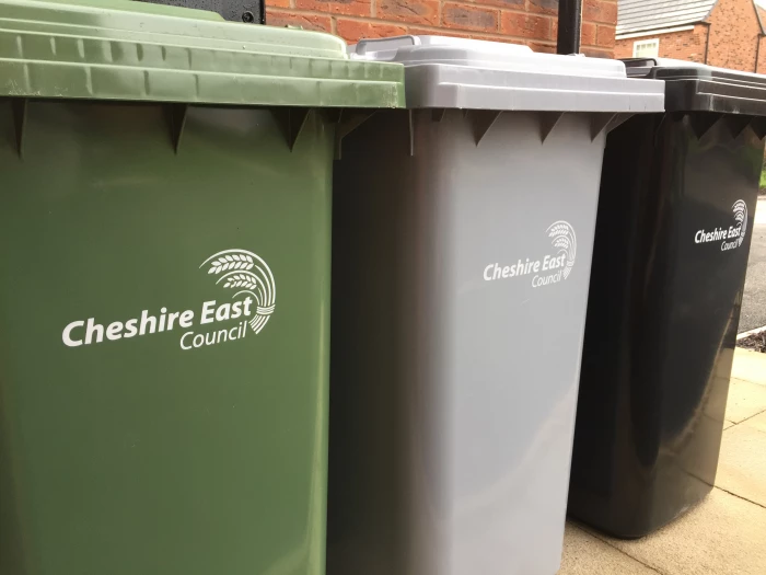 row of bins