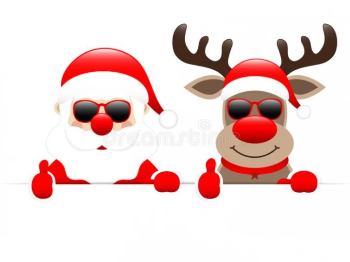 santareindeersunglassesthumbupabovehorizontalbannercute159011523