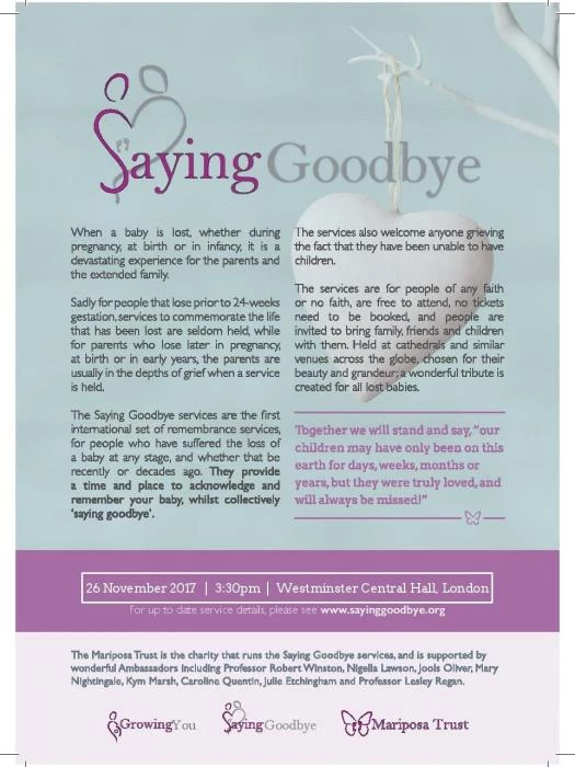 saying goodbye service 2017  london