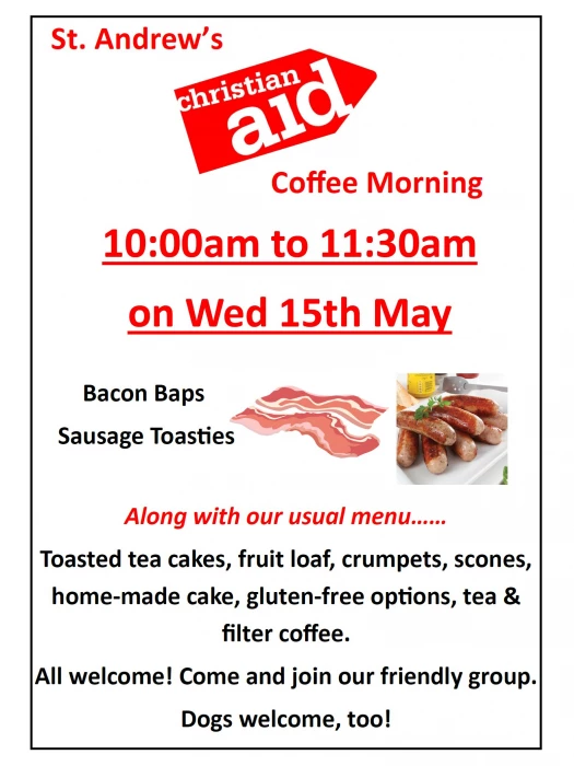 st andrews christian aid coffee morning  may 2024