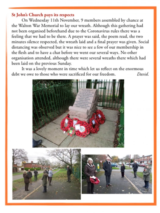 st johns remembrance day 2020