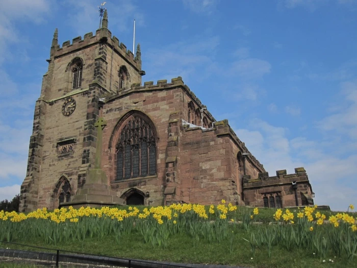 stjames church in the spring
