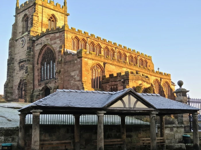stjames church on a frosty morning