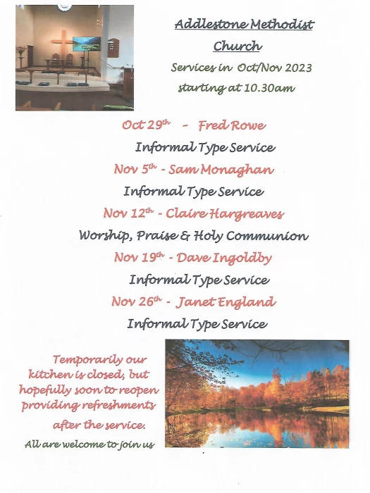 sunday services  november 2023