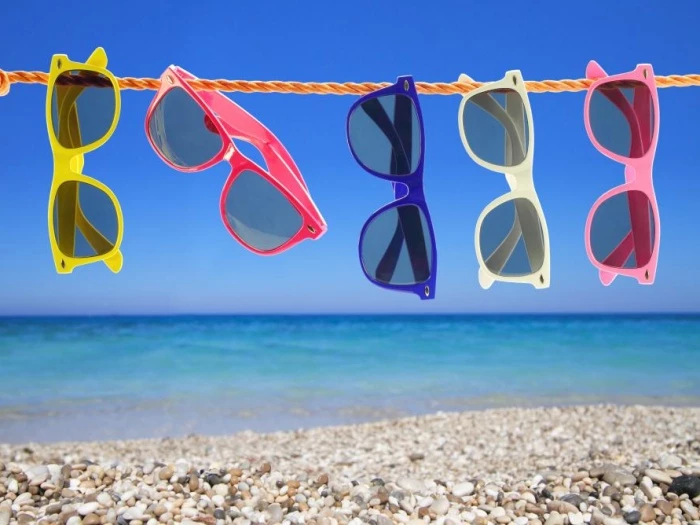 sunglasses on the beach