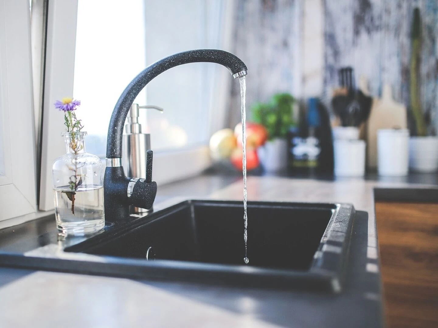 tap black nature faucet kitchen sink interior design modern water