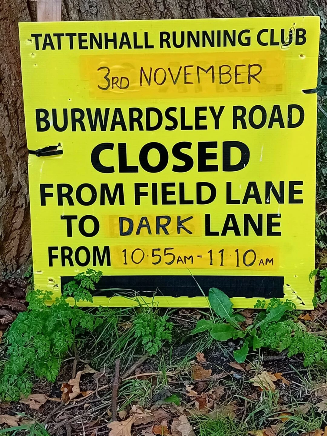 tattenhall runners  road closure