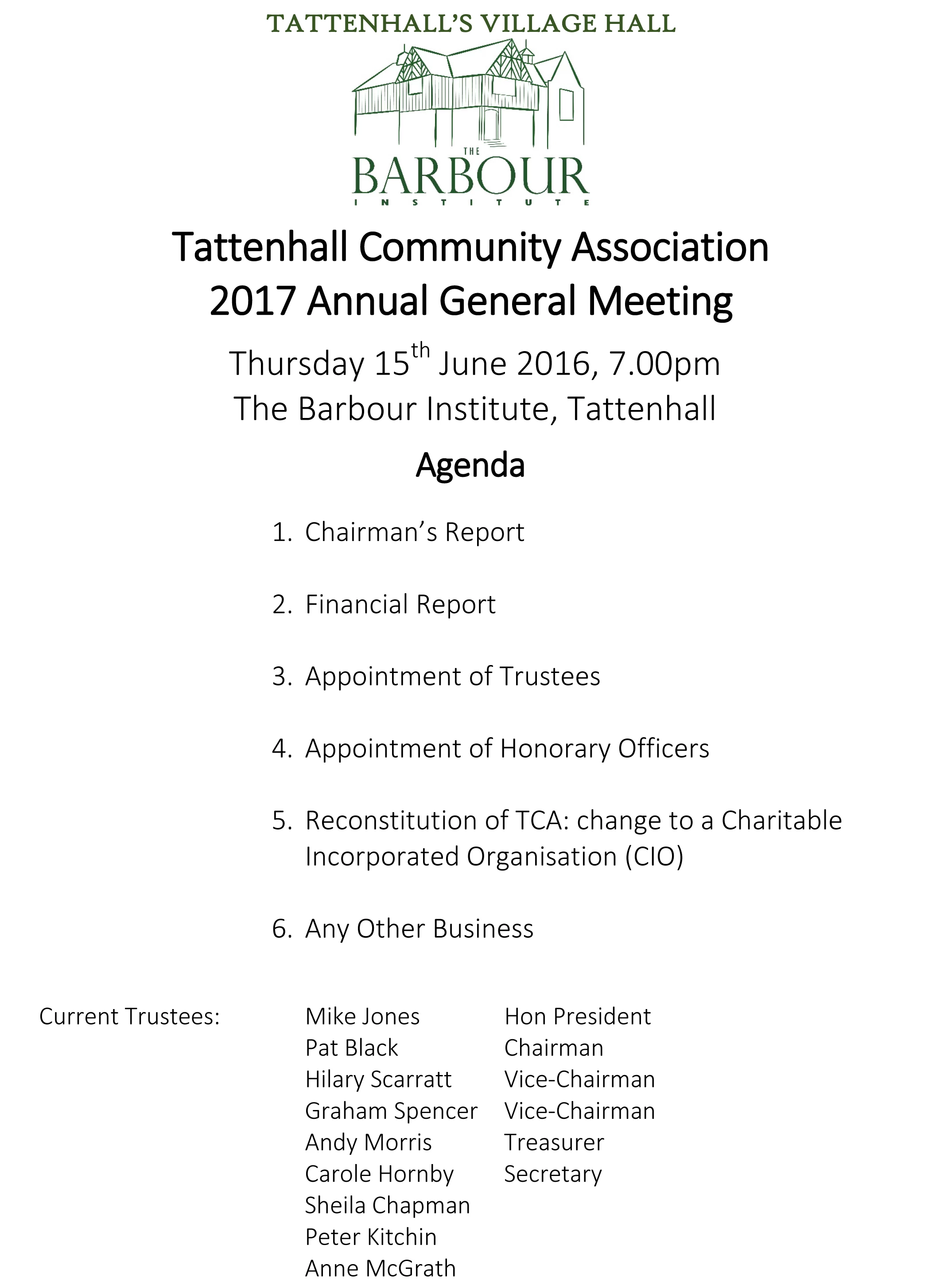tca agm agenda 150617