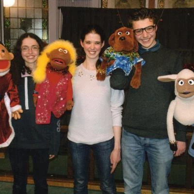 the bell family with their puppets dec 17
