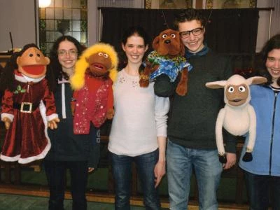 the bell family with their puppets dec 17