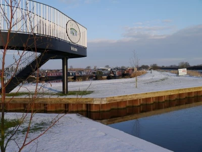the bridge in the snow