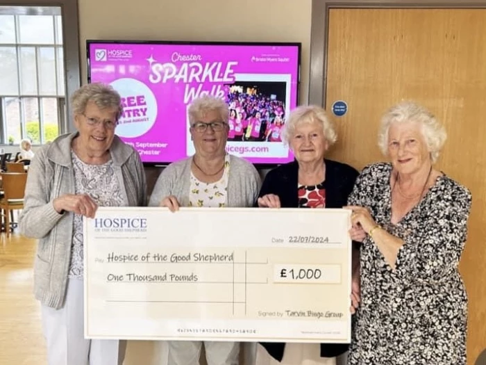 the ladies from tarvin bingo visit hospice