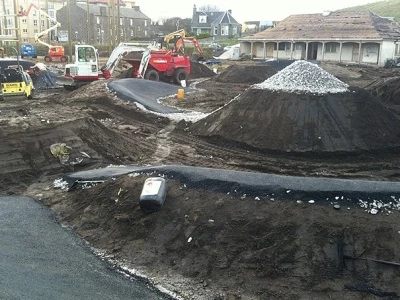 transition extreme skatepark building works