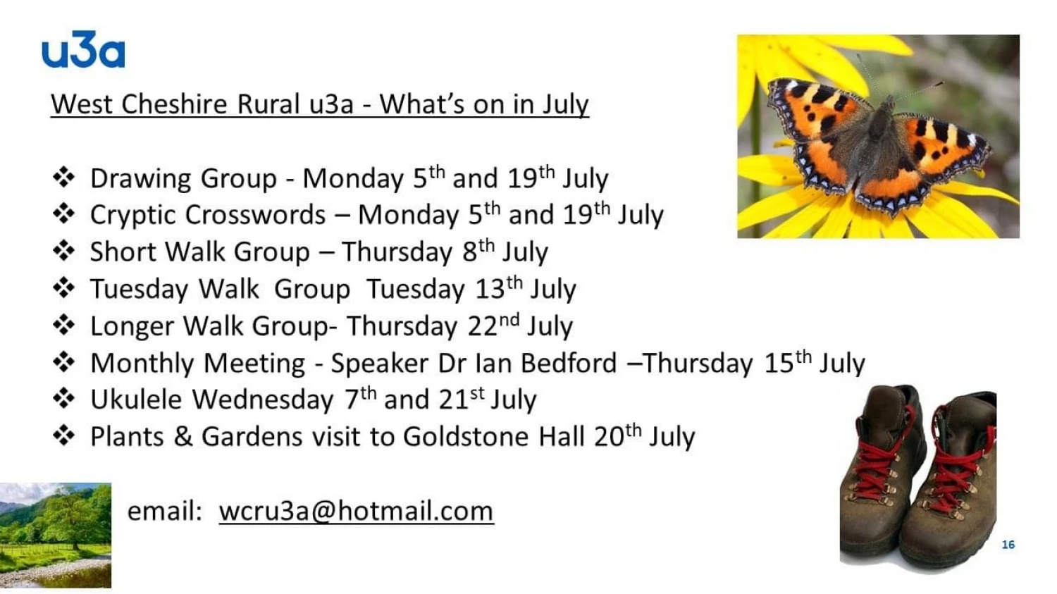 u3a july