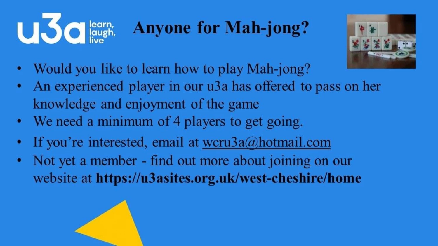 u3a mahjong