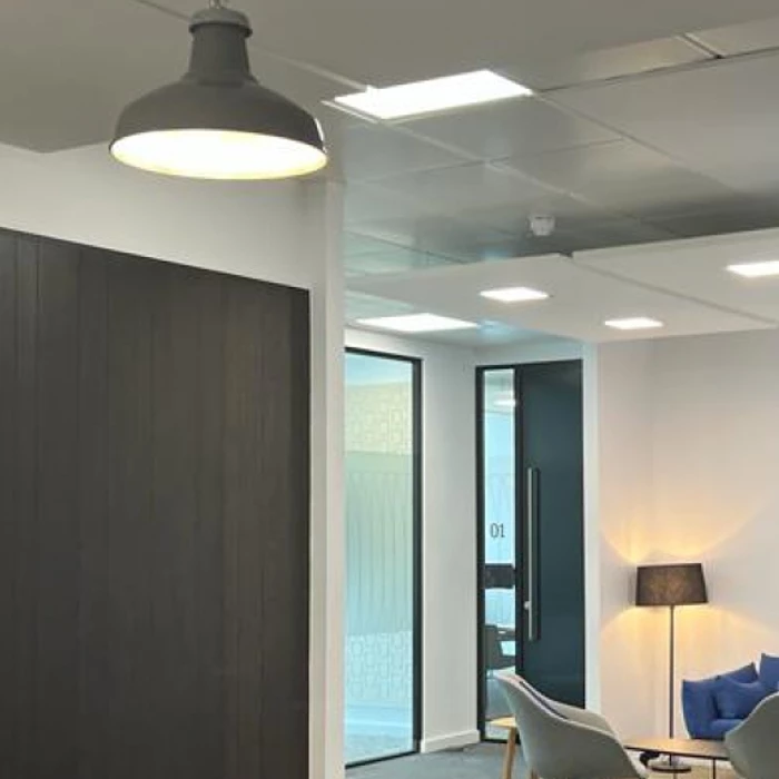 view of office desks after commercial fitout in leeds