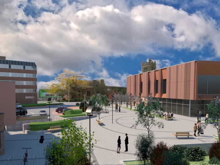 view of proposed crewe history centre and civic and cultural space