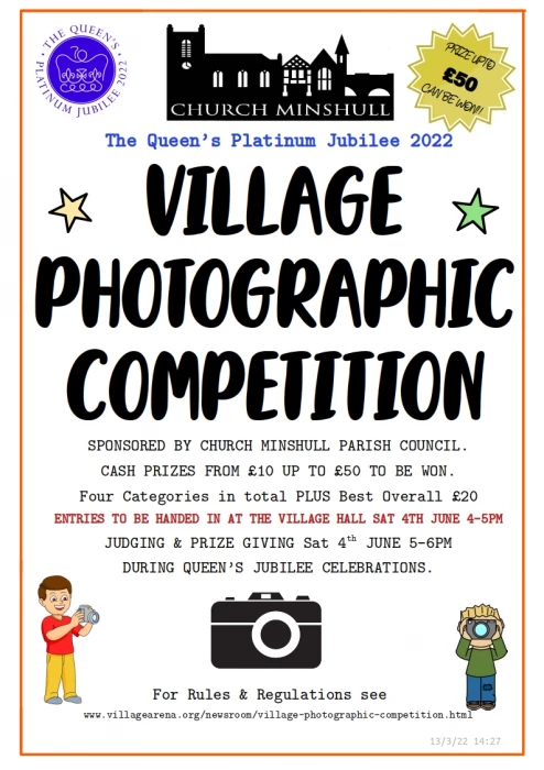 village arena annual photo competition poster junes 6th 2022 a