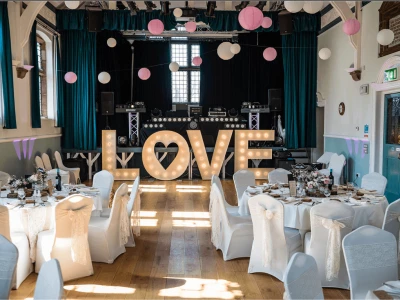 wedding venue circular tables love