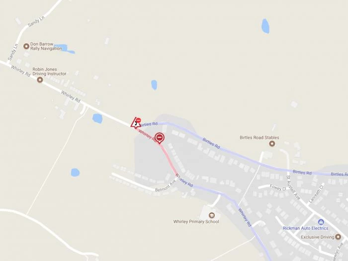 whirley road closure